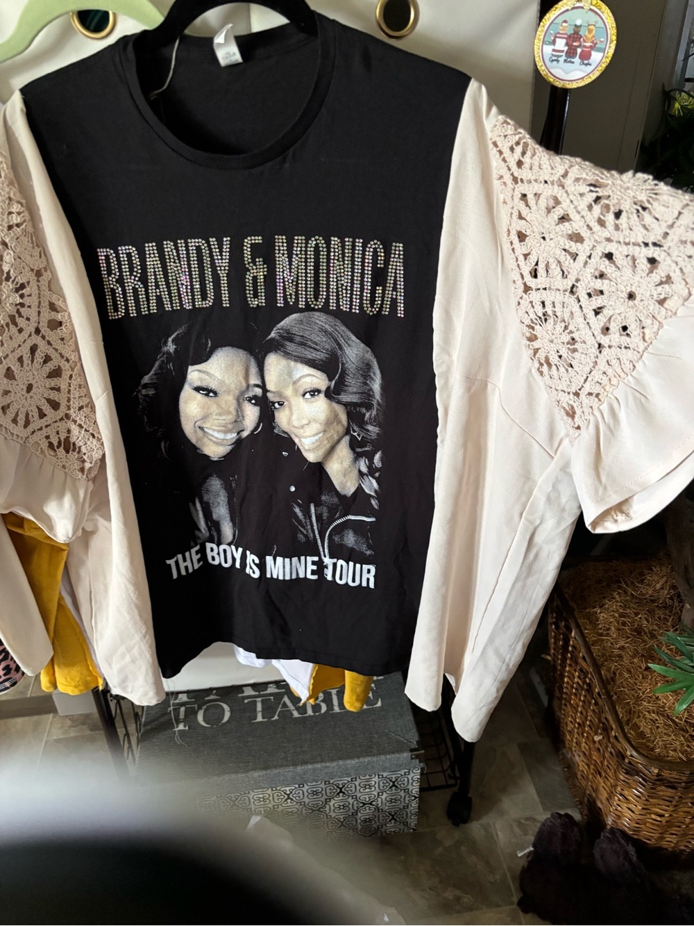 Brandy & Monica "The Boy Is Mine" Graphic Tee - Handcrafted Upcycled Oversized